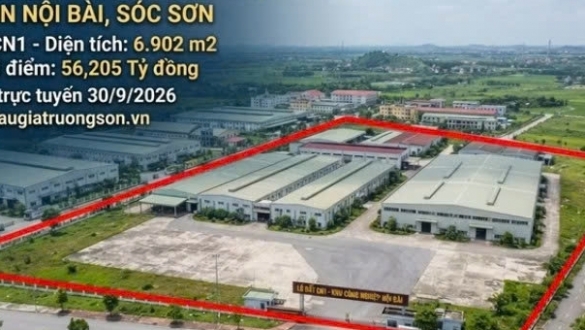 Hà Nội: Đấu giá quyền sử dụng đất và tài sản gắn liền tại Khu công nghiệp Nội Bài