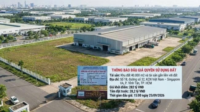 TP. Hồ Chí Minh: Đấu giá 40.000 m2 đất tại Khu công nghiệp Việt Nam – Singapore IIA