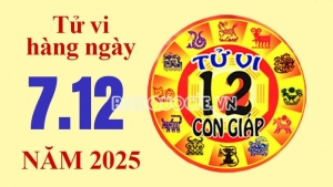 Tử vi hôm nay, xem tử vi 12 con giáp hôm nay ngày 7/12/2025: Tuổi Tuất công việc thuận lợi